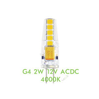 LED Lampe Silicon G4 2 watt naturweiß ACDC12V 4000K 200...